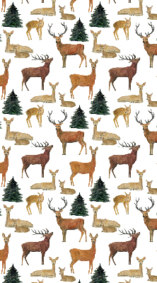 Modern roller blind Deer and roe deer