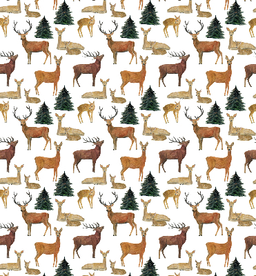 Modern roller blind Deer and roe deer