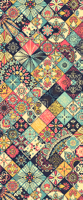 Fabric roller blind Colorful tiles