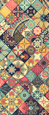 Fabric roller blind Colorful tiles