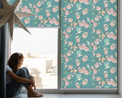 Modern roller blind Birds among the branches