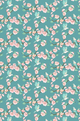 Modern roller blind Birds among the branches