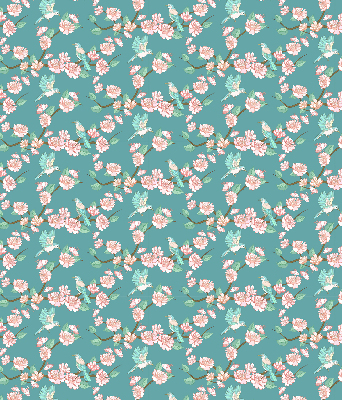 Modern roller blind Birds among the branches