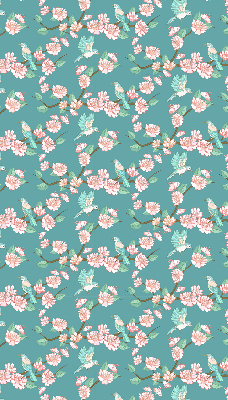 Modern roller blind Birds among the branches