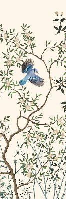 Roller blind for large window Birds on a tree