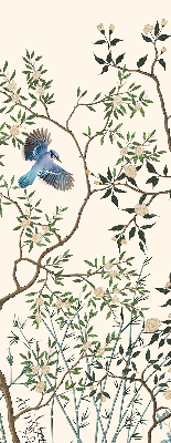 Roller blind for large window Birds on a tree