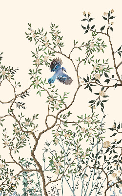 Roller blind for large window Birds on a tree