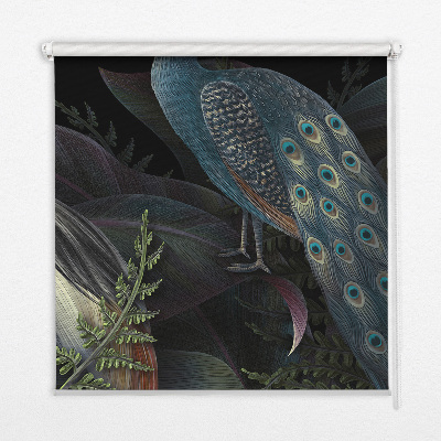 Fabric roller blind in green