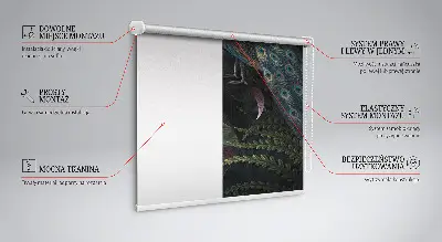Fabric roller blind in green