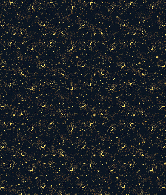 Modern roller blind Moon and stars