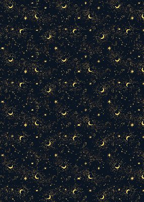 Modern roller blind Moon and stars