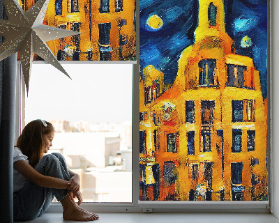 Modern roller blind Painted City