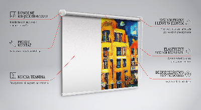 Modern roller blind Painted City