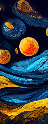 Roller blind for large window Planets