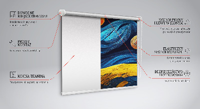 Roller blind for large window Planets