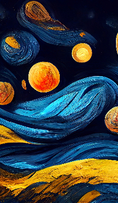 Roller blind for large window Planets