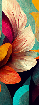 Modern roller blind Flowers in abstraction