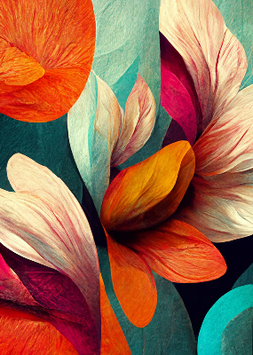 Modern roller blind Flowers in abstraction
