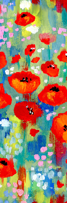 Roller blind for large window Meadow of poppies