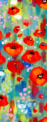 Roller blind for large window Meadow of poppies