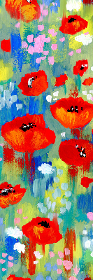 Roller blind for large window Meadow of poppies