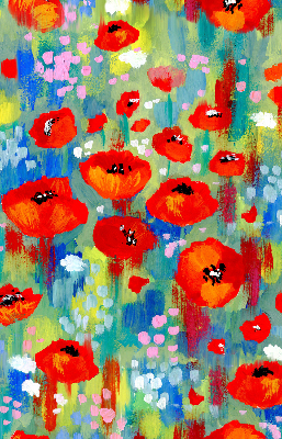 Roller blind for large window Meadow of poppies