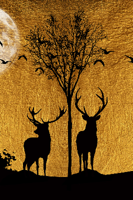 Modern roller blind Deer at night