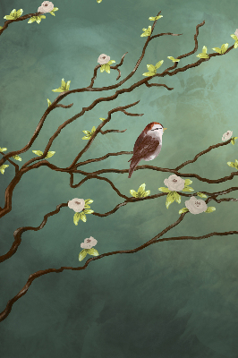 Fabric roller blind Birds on a branch