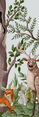 Modern roller blind Forest animals