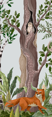 Modern roller blind Forest animals