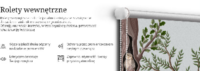 Modern roller blind Forest animals