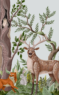 Modern roller blind Forest animals