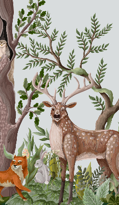 Modern roller blind Forest animals