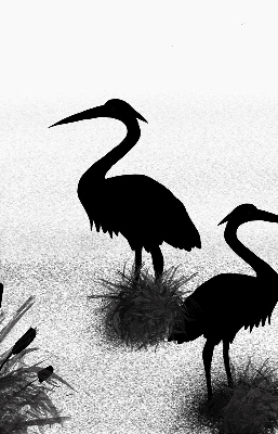 Fabric roller blind Herons