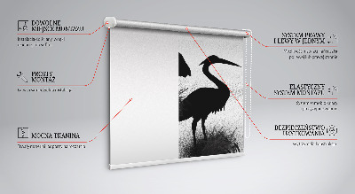 Fabric roller blind Herons