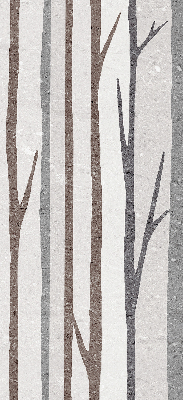 Modern roller blind Tree trunks