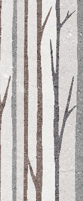Modern roller blind Tree trunks