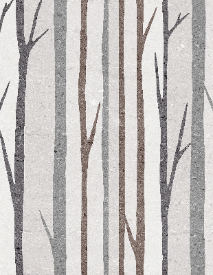 Modern roller blind Tree trunks