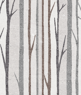Modern roller blind Tree trunks
