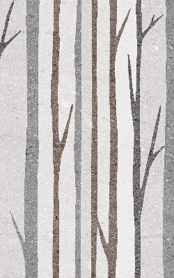 Modern roller blind Tree trunks