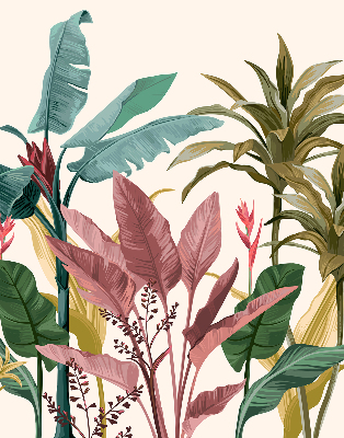 Roller blind for large window Colorful leaves