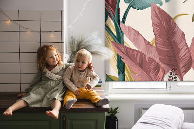 Roller blind for large window Colorful leaves