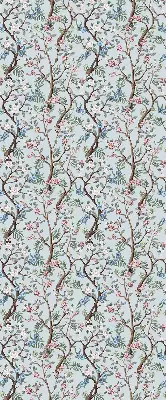 Modern roller blind with flower vines on a light background