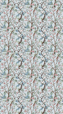 Modern roller blind Flower vines on a light background