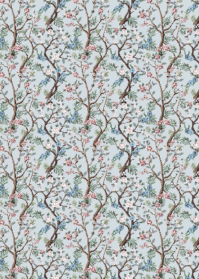 Modern roller blind Flower vines on a light background