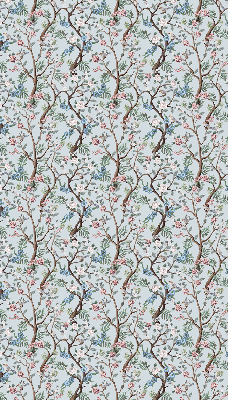Modern roller blind Flower vines on a light background