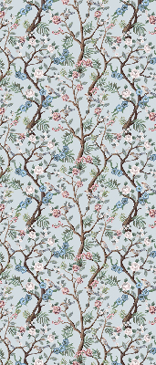 Modern roller blind Flower vines on a light background