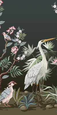 Fabric roller blind Birds by the tree