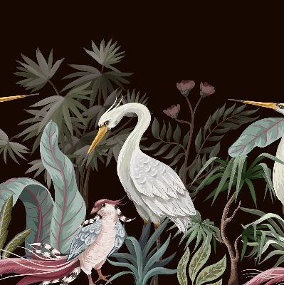 Modern roller blind Birds in the leaves