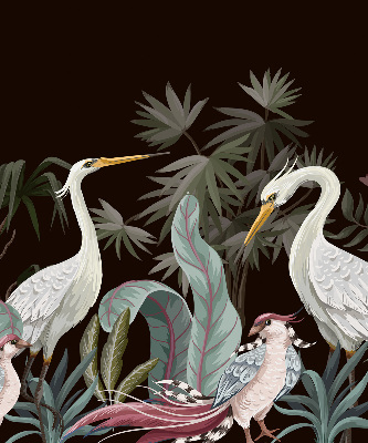 Modern roller blind Birds in the leaves